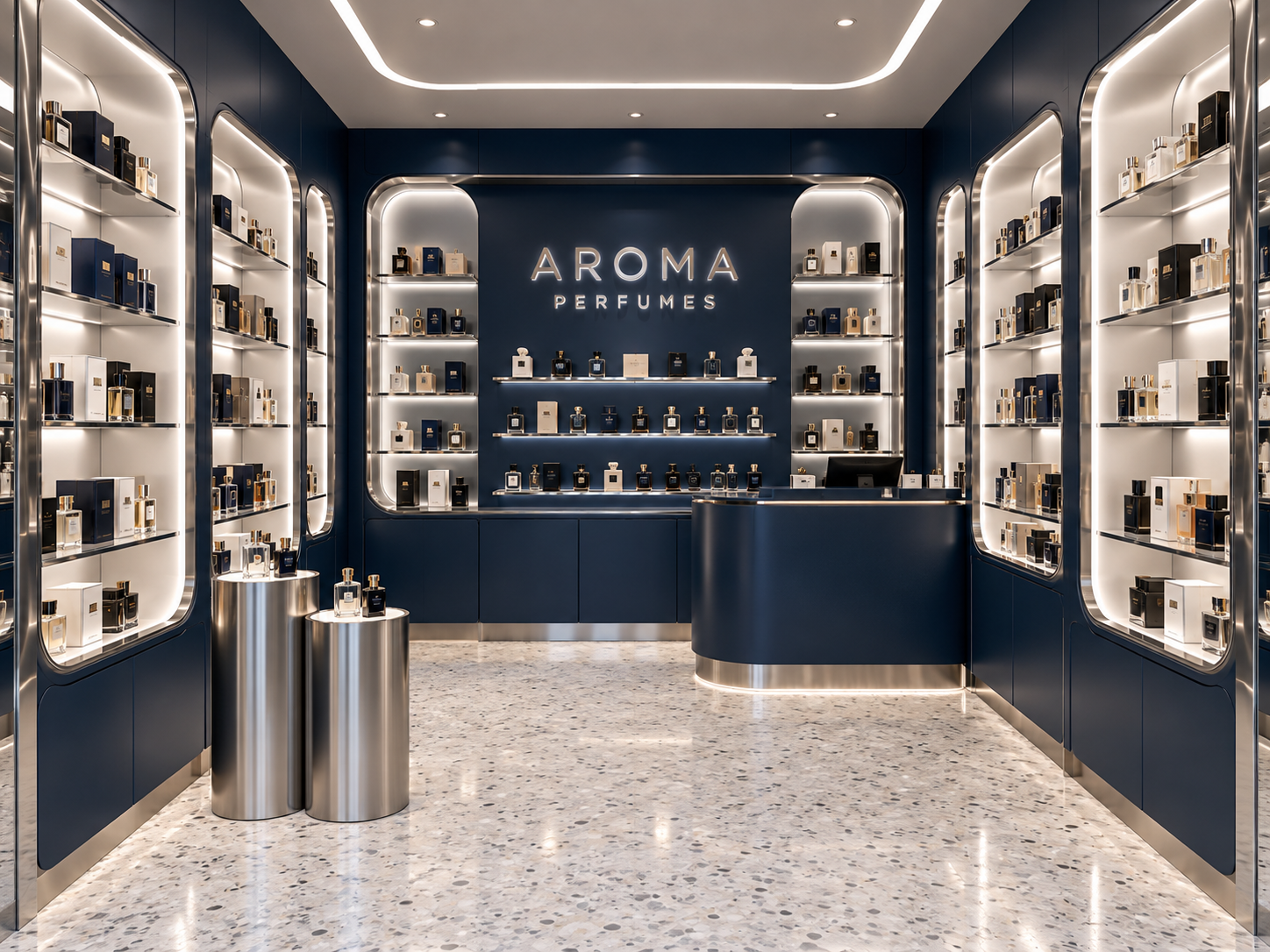 Aroma Perfumes butik konsepsiyasi